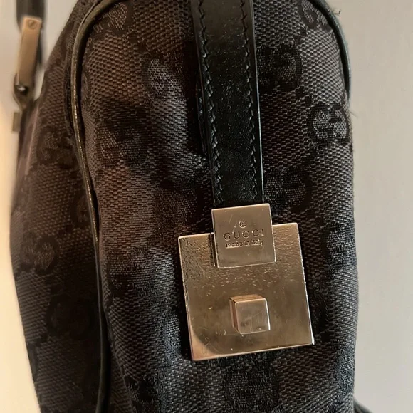 Authentic Gucci Shoulder Bag Navy Blue - Picture 4 of 6